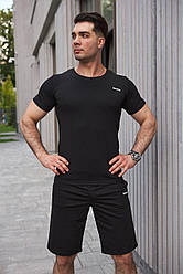Комплект Reebok футболка чорна + шорти
