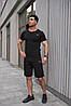 Комплект Reebok футболка чорна + шорти, фото 3