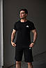 Комплект Adidas футболка чорна + шорти, фото 5