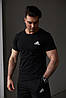 Комплект Adidas футболка чорна + шорти, фото 7