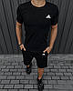 Комплект Adidas футболка чорна + шорти, фото 9