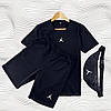 Комплект Jordan футболка чорна + шорти + бананка, фото 5