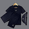 Комплект Jordan футболка чорна + шорти + бананка, фото 6