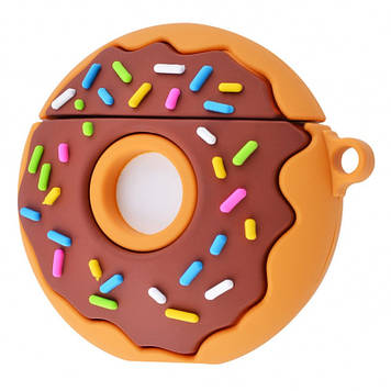 Чохол для AirPods 2/1 series - Пончик (donut 3D), силіконовий