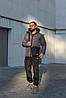 Комплект чоловічий Nike: куртка сіра + штани чорні. БАРСЕТКА У ПОДАРУНОК!, фото 4