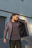 Комплект чоловічий Nike: куртка сіра + штани чорні. БАРСЕТКА У ПОДАРУНОК!, фото 6