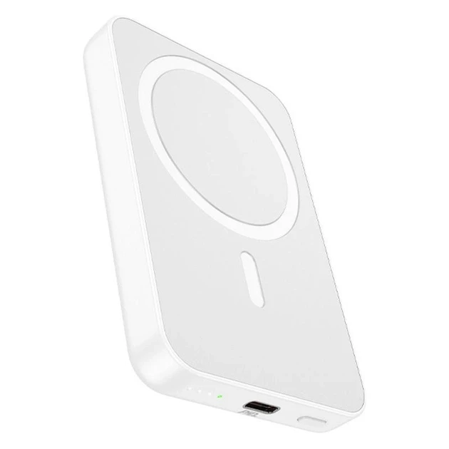 Павербанк із швидкою/бездротовою зарядкою HOCO Easy magnetic fast charging J109 5000mah, 20W/3A, Білий