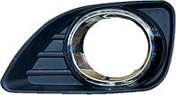 Решітка в бампері ліва з отвором з хромованим окуляром Toyota Camry 06-11 ОПЛАТА НА РАХУНОК- НАЛОЖКИ НЕМАЄ