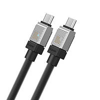 Кабель Baseus CoolPlay Series Fast Charging Cable Type-C to Type-C 100W (CAKW000201) 1m Black, фото 4