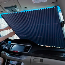 Висувна сонцезахисна шторка на лобове скло автомобіля 150х70 см (В)