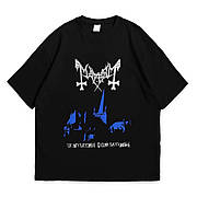 Футболка з принтом Mayhem De Mysteriis Dom Sathanas S Чорний