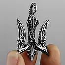 Чоловічий кулон підвіска з ланцюжком TRITON на шию зі сталі під срібло з Гербом, фото 3