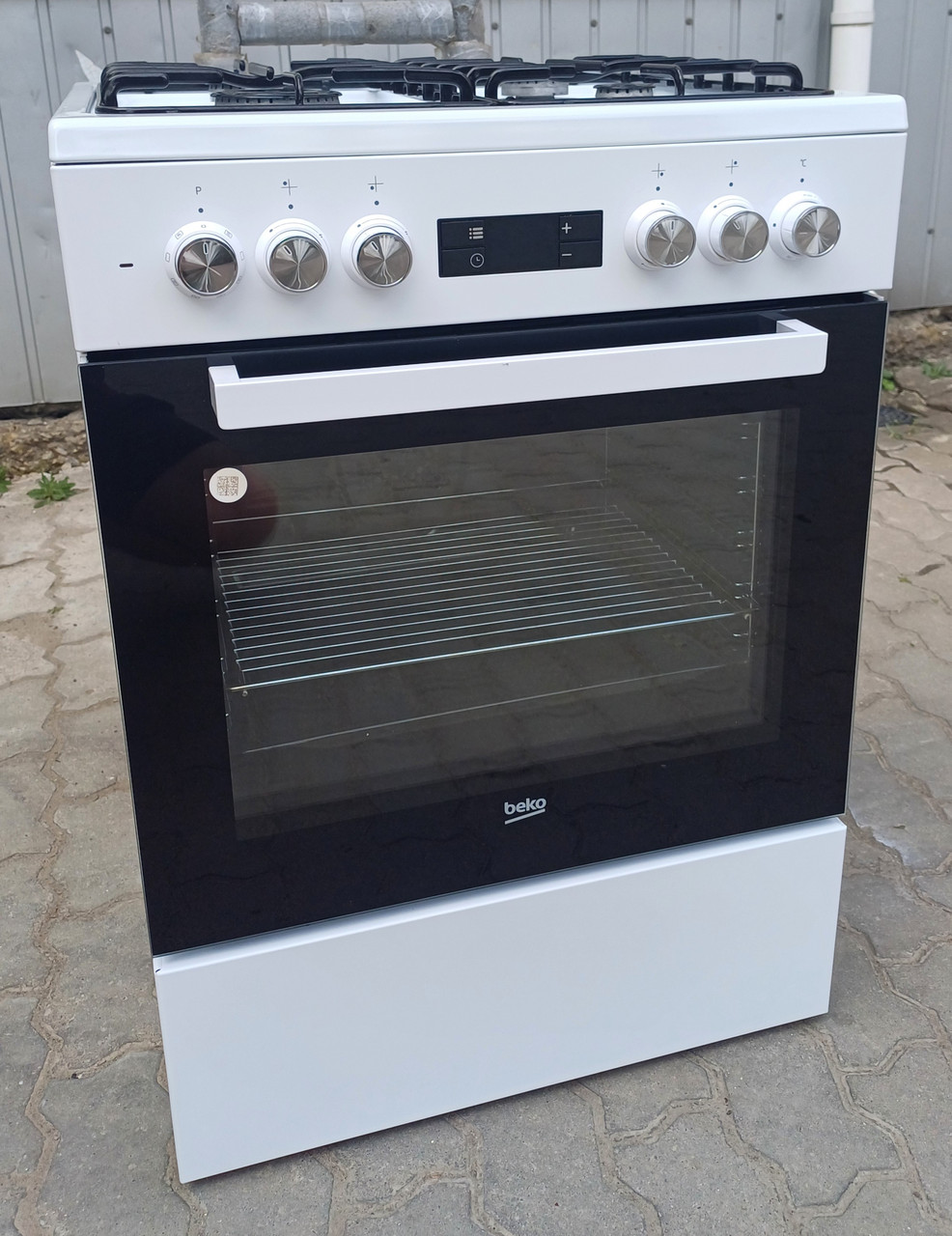 Комбінована газова плита 60 см Беко Beko FSM 62320 DWS біла 2023 рік, фото 1