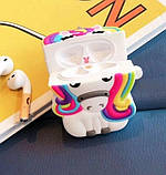 Чохол для AirPods 2/1 series - Єдиноріг (Unicorn 3D), силіконовий, фото 2