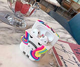 Чохол для AirPods 2/1 series - Єдиноріг (Unicorn 3D), силіконовий, фото 3