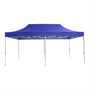 Розсувний шатер 3*6 м посилений, білий каркас, Синій, фото 2