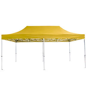 Розсувний шатер 3*4,5 м посилений, білий каркас, Жовтий, фото 2