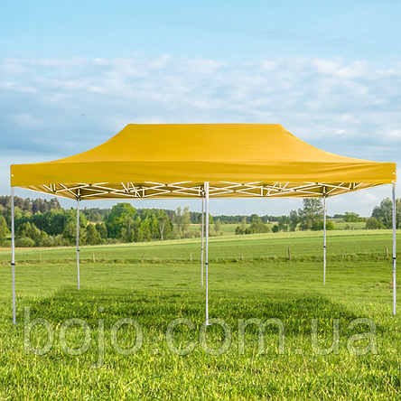 Розсувний шатер 3*4,5 м посилений, білий каркас, Жовтий, фото 1