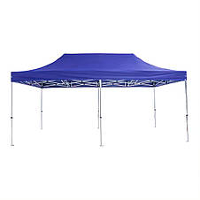 Розсувний шатер 3*4,5 м посилений, білий каркас, Синій, фото 3