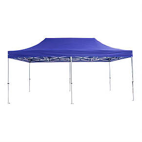 Розсувний шатер 3*4,5 м посилений, білий каркас, Синій, фото 2
