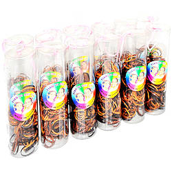 Силіконові резинки для волосся Різнокольорові La-beauty 0308-506-6, 12 упаковок, World-of-Toys