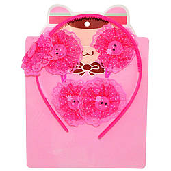 Дитячий набір для волосся "Смайл" La-beauty 0105-012-4 малиновий, World-of-Toys