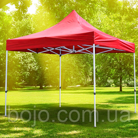 Розсувний шатер намет 3*3 м посилений, білий каркас, Червоний, фото 1