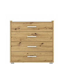 Комод в спальню з ЛДСП KOM4S Рутенія Gerbor Дуб артизан/Німфея альба