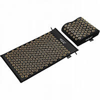 Коврик акупунктурный с подушкой Ergo Mat "Аппликатор Кузнецова" 4FIZJO 4FJ0381 Black/Gold, Lala.in.ua