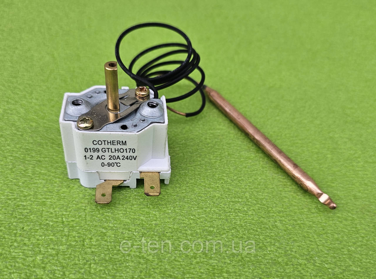 Терморегулятор капілярний COTHERM GTLH0170 / 20А / 240V / T=0-90°C для бойлерів Termal, Atlantic