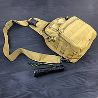 Комплект 2 В 1: армійська сумка + тактичний ліхтар SvitSmart