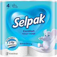 Упаковка туалетного паперу Selpak Comfort 4 рулони (8690530802117)