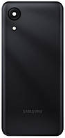 Задняя крышка Samsung A032 Galaxy A03 Core черная + стекло камеры