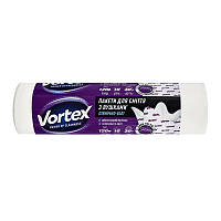Пакети для сміття Vortex з вушками 80х105 120 л 10 шт. Білі (4823071647037)