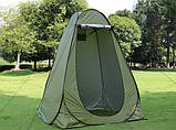 Душ-палатка  для кемпінгу автомат 120х120х190см зі спідницею, кілочки та розтяжки, фото 7