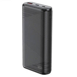 Батарея універсальна XO 20000 mAh, PD/20W, QC/18W, Type-C & USB-A, black (PR150)