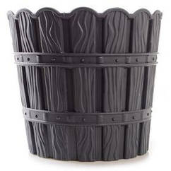 Квітковий горщик із дренажем VIOLET HOUSE 1050 Бамбу Antracite з внутрішньою вставкою (1050 Бамбу Antracite)