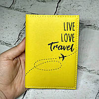 Обложка для загранпаспорта Live love travel экокожа Passporty