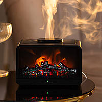 Зволожувач повітря Flame Fireplace Aroma Diffuser Black зволожувач очищувач повітря SvitSmart