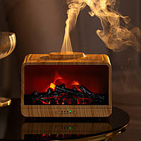 Зволожувач повітря Flame Fireplace Aroma Diffuser Black зволожувач очищувач повітря Коричневий SvitSmart