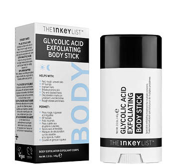 Відлущуючий стик для тіла із гліколевою кислотою The Inkey List Glycolic Acid Exfoliating Body Stick