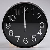 Годинник настінний великий оригінальний для вітальні, годинник у спальню на стіну Чорний SvitSmart