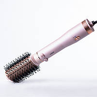Фен щітка стайлер для волосся VGR стайлер обертаючий для волосся стайлер для сушіння та укладання волосся Рожевий SvitSmart