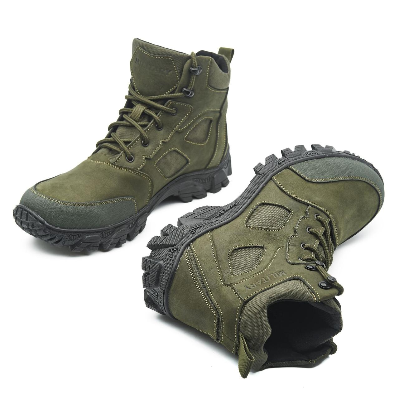 Тактичні черевики демісезонні Military шкіряні нового зразка Військові черевики армійські
