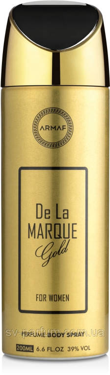 Парфумований дезодорант жіночий De La Marque Gold 200ml