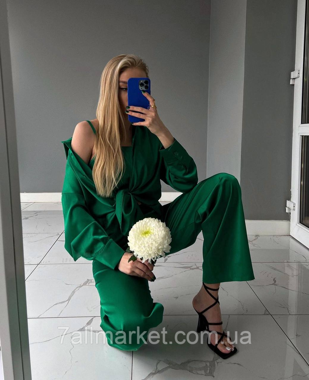 Костюм 3-ка жіночий шовковий розміри 42-48 (5 кв) "Best Fashion" недорого від прямого постачальника