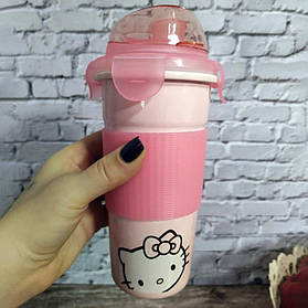 Склянку з ситом і поїлкою Хелло Кітті 380 мл ( чайна чашка )
