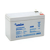 Аккумуляторная батарея MERLION AGM GP1272L5 12 V 7,2 Ah (СПЕЦ КЛЕММА)( 150 x 65 x 95 (100) ) White Q10 g