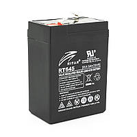 Аккумуляторная батарея AGM RITAR RT645, Black Case, 6V 4.5Ah ( 70х47х99 (105) ) Q20 g