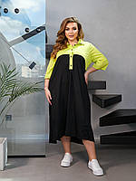 Женское котоновое платье сарафан длинное большие размеры: 50-52, 54-56, 58-60, 62-64